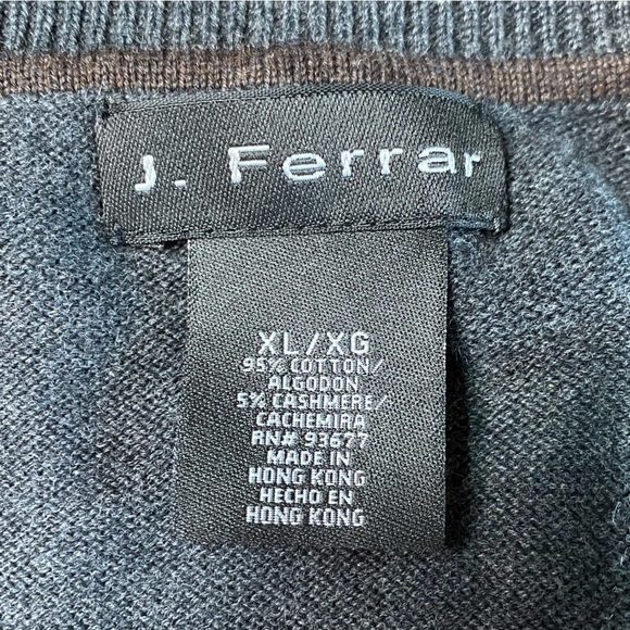 J. FERRAR V-Neck Argyle Sweater - Picture 5 of 10